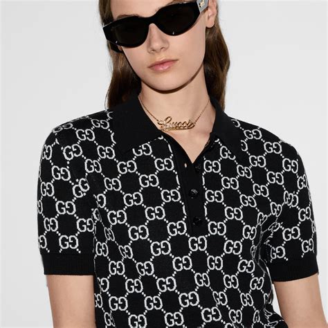 polo donna gucci nero|Gucci Polo Shirts for Women .